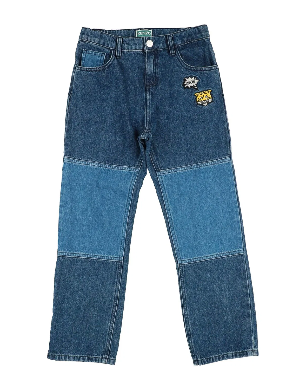 Детские джинсы для мальчиков с аппликацией Kenzo Kids, синий