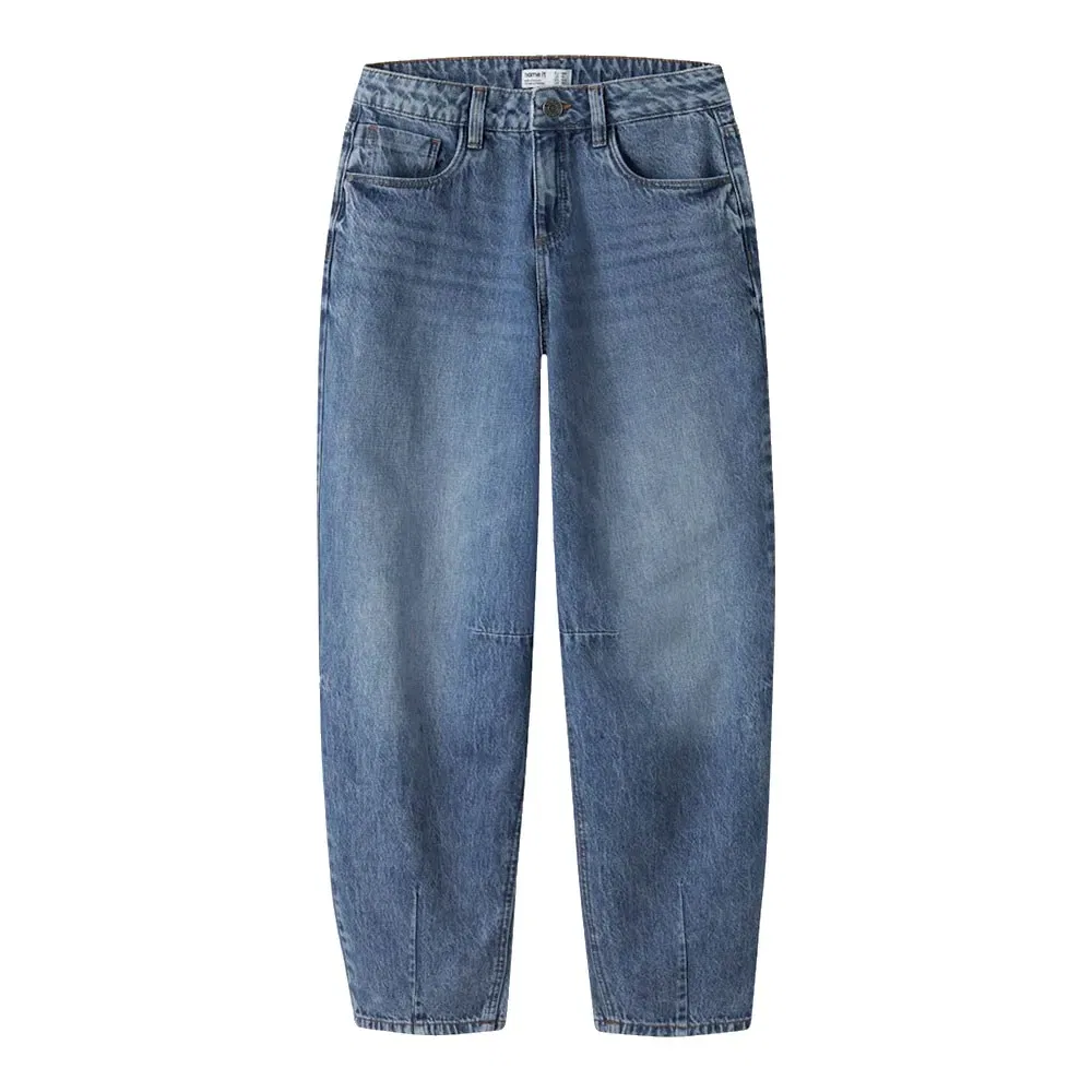 Детские джинсы для девочек с бочкообразным кроем Bella Barrel Fit Name it, Blue — фото 3