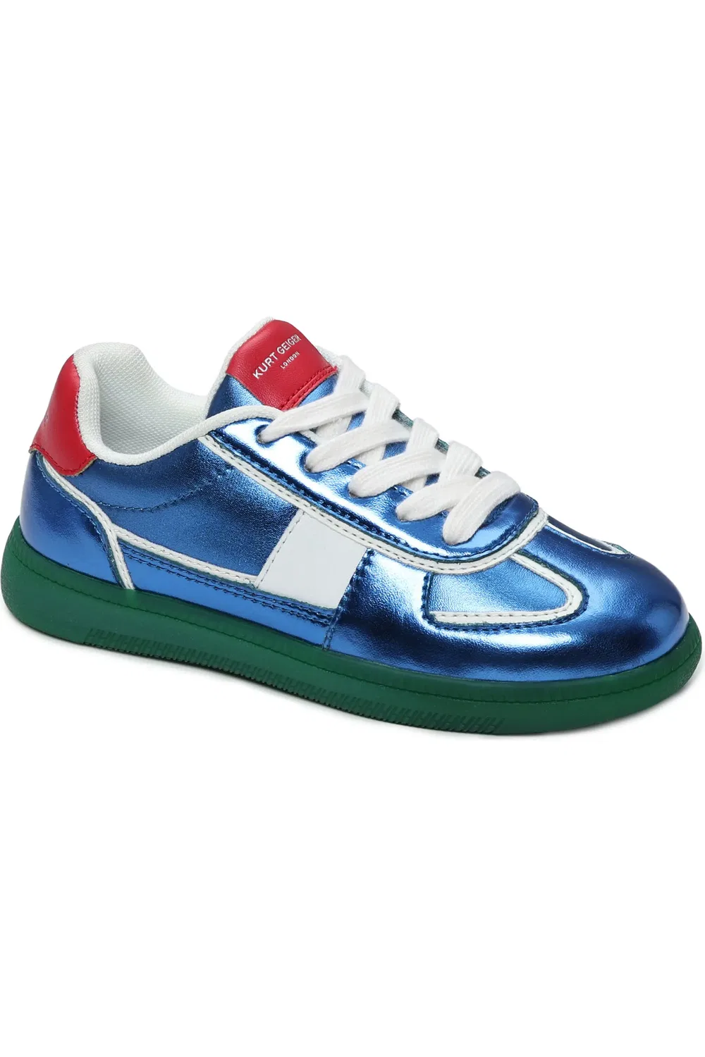 Кроссовки детские ретро из кожи и замши Lloyd Kurt Geiger London, Blue Multi