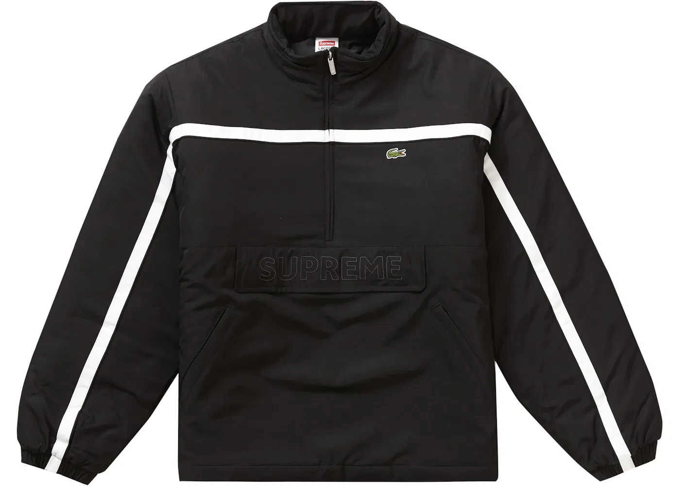 Мужская куртка-пуховик с полузастежкой-молнией LACOSTE Supreme Puffy Half Zip Pullover, Black