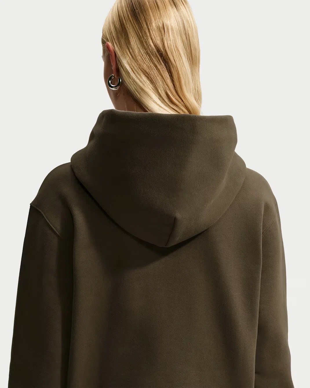 Женская толстовка с капюшоном Nike Studio Fleece Medium Weight, Dark Hazel/Sail — фото 2