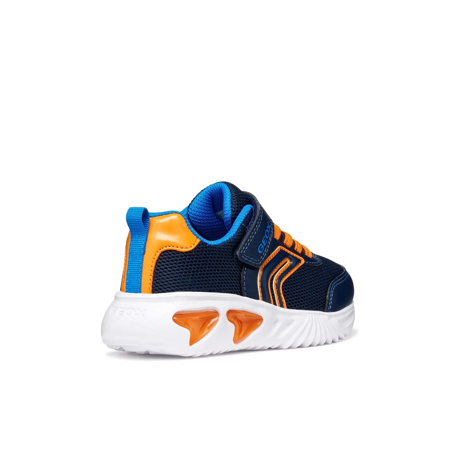 Детские кроссовки с подсветкой Geox, Navy/Orange — фото 4