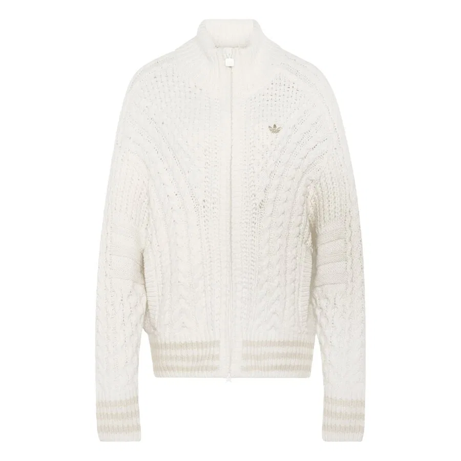 Вязаный кардиган ADIDAS ORIGINALS «Жар-птица» белого цвета
