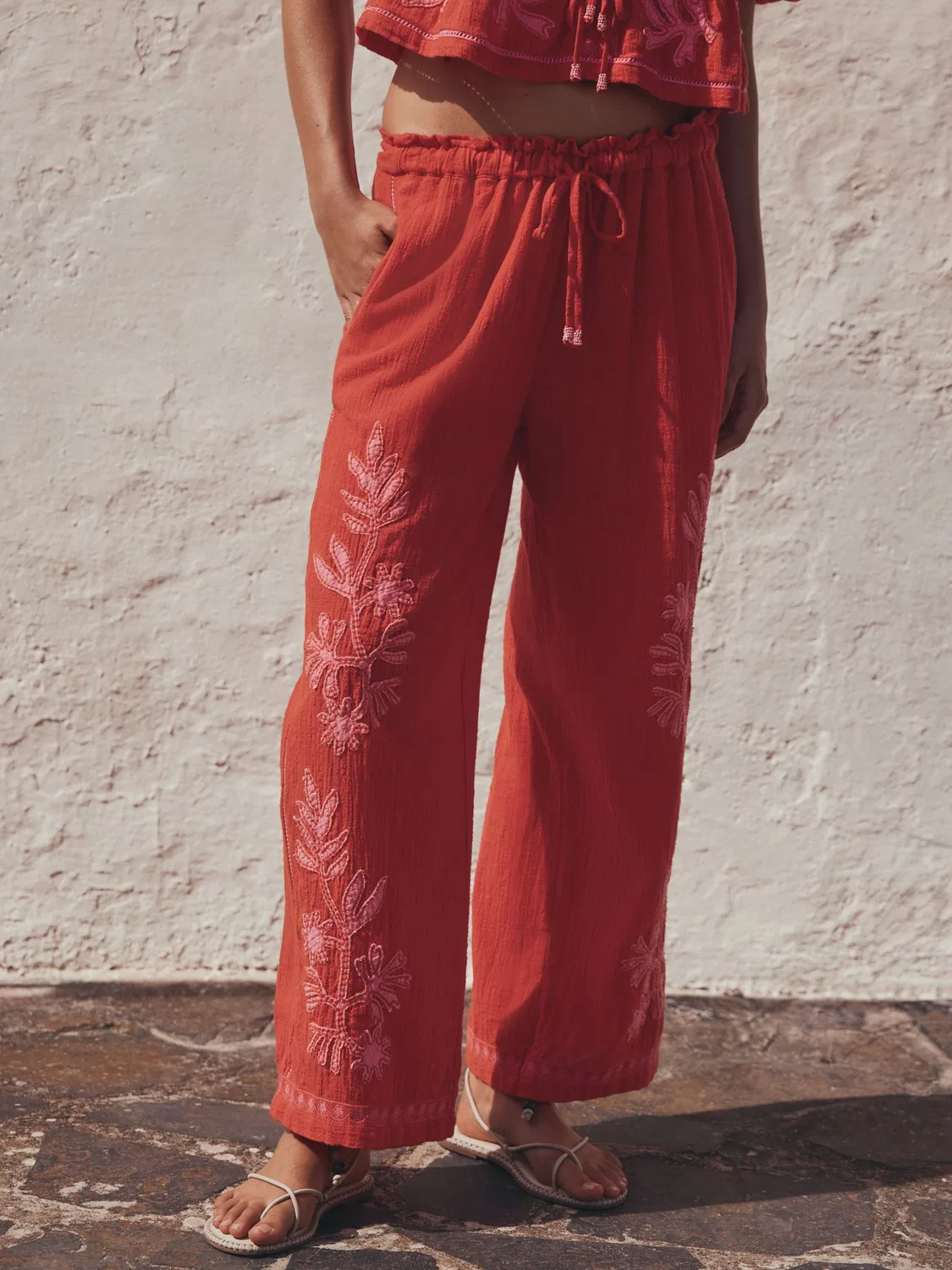 Широкие брюки, Red/Pink Next