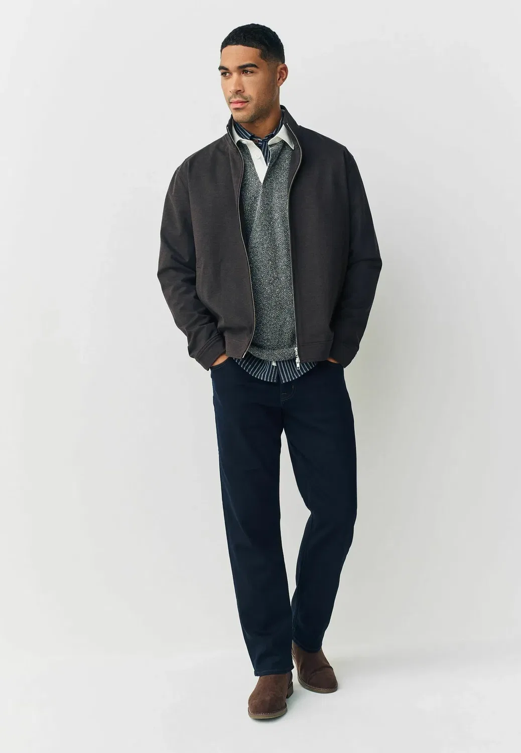 Джинсы прямого кроя, эластичные, комфортные Next, Blue Indigo Rinse — фото 2