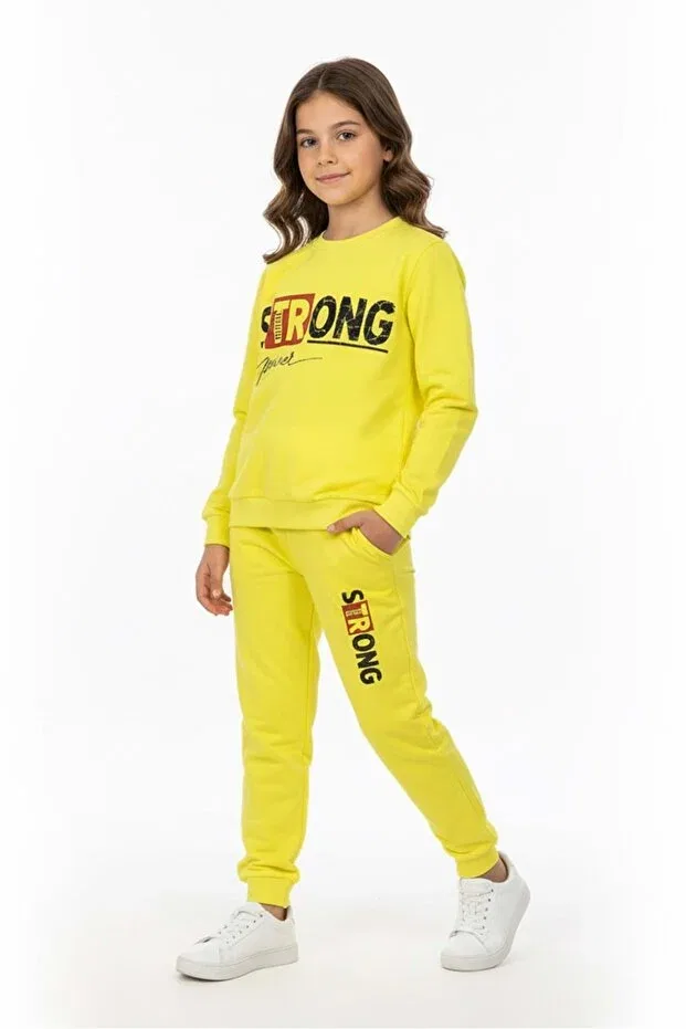 Детский спортивный костюм с принтом Mnk Baby&Kids, Yellow