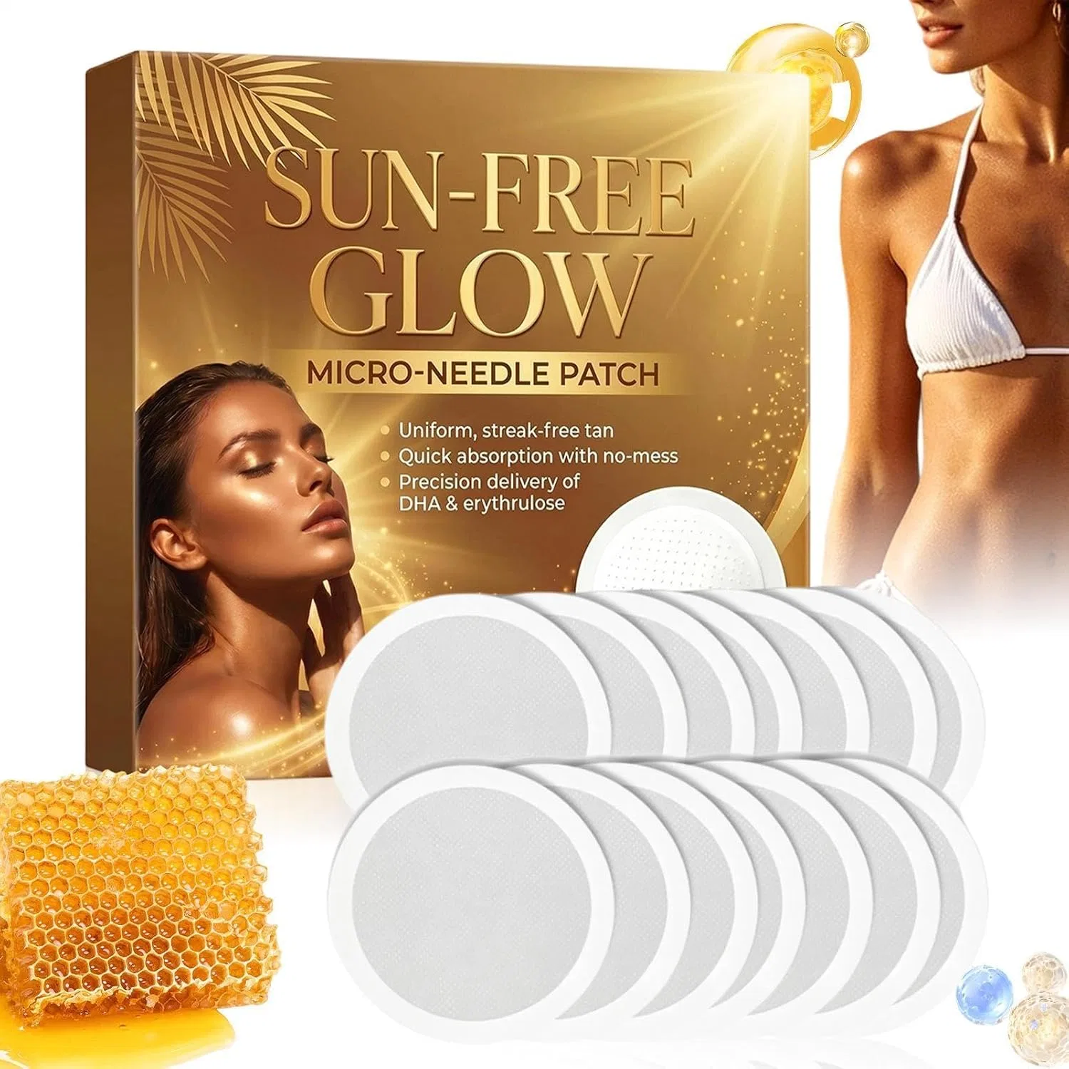 Самозагорающиеся пластыри для тела, 14 шт, бежевый Generisch