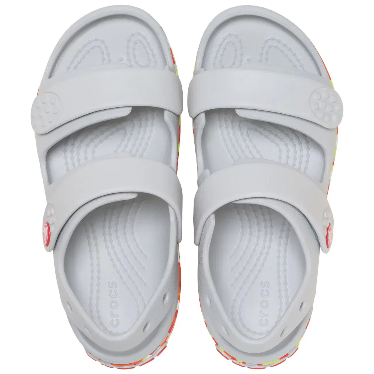 Детские сандалии для мальчиков с дизайном, светящимся в темноте, Crocs, Gris — фото 3