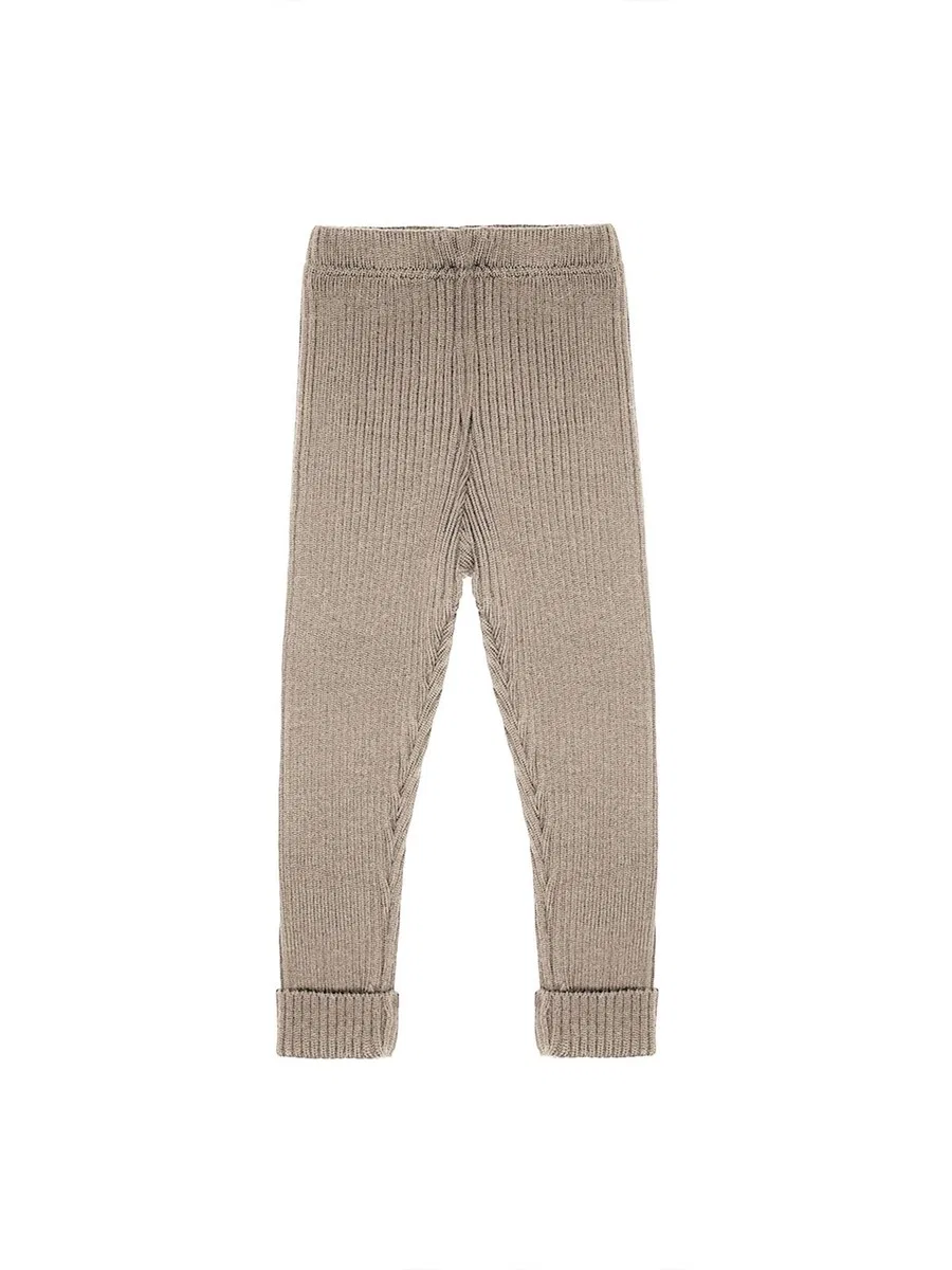 Брюки MAXIMO Regular 'MINI-Leggings, Rippstrick' бежевого цвета