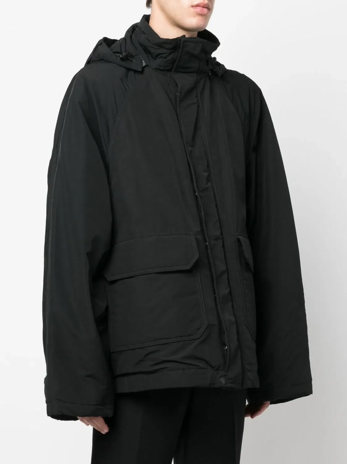 Плащ-парка BB Icon Kick Balenciaga, черный — фото 2