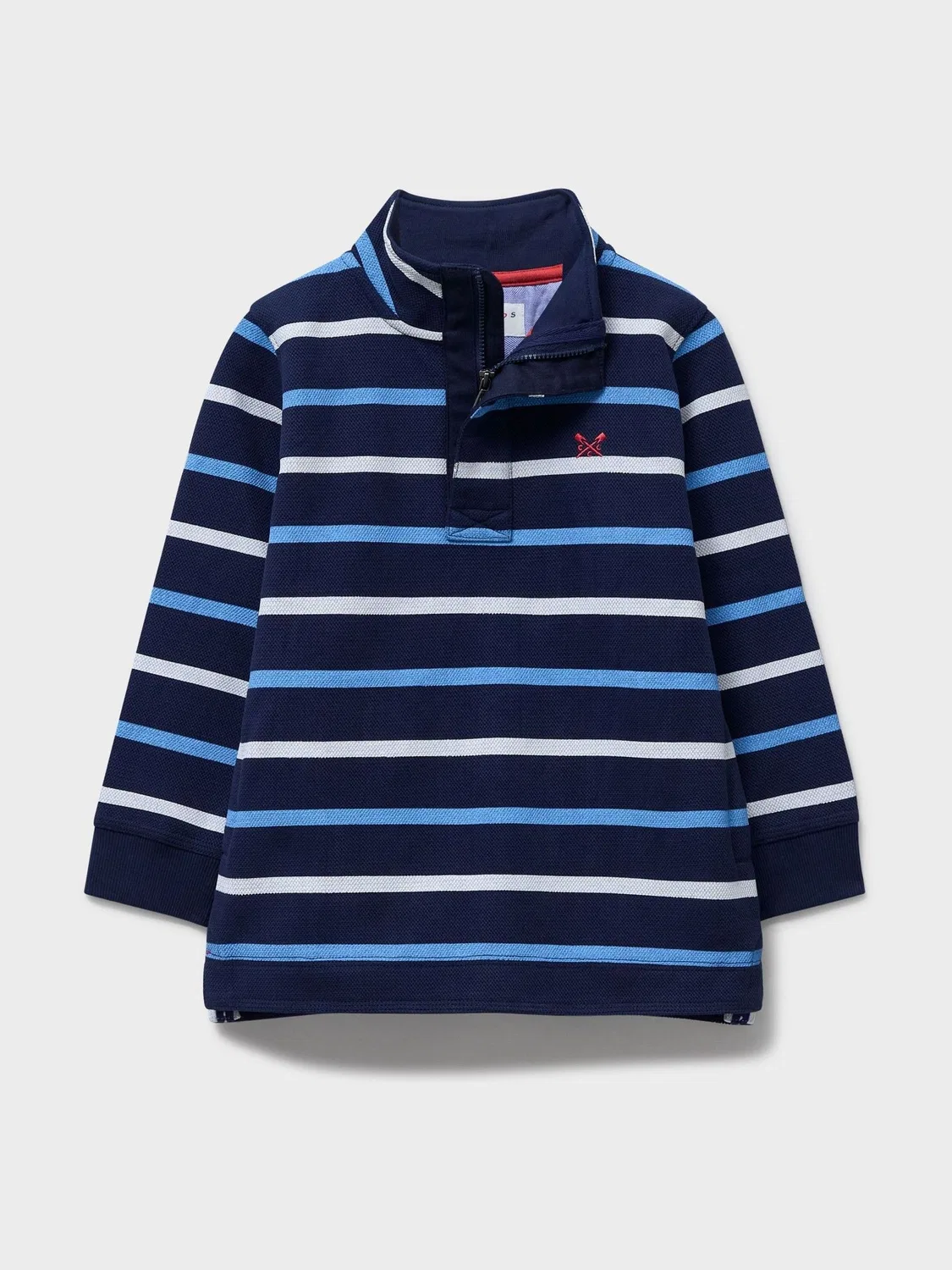 Свитшот с полосками Padstow Crew Clothing, синий