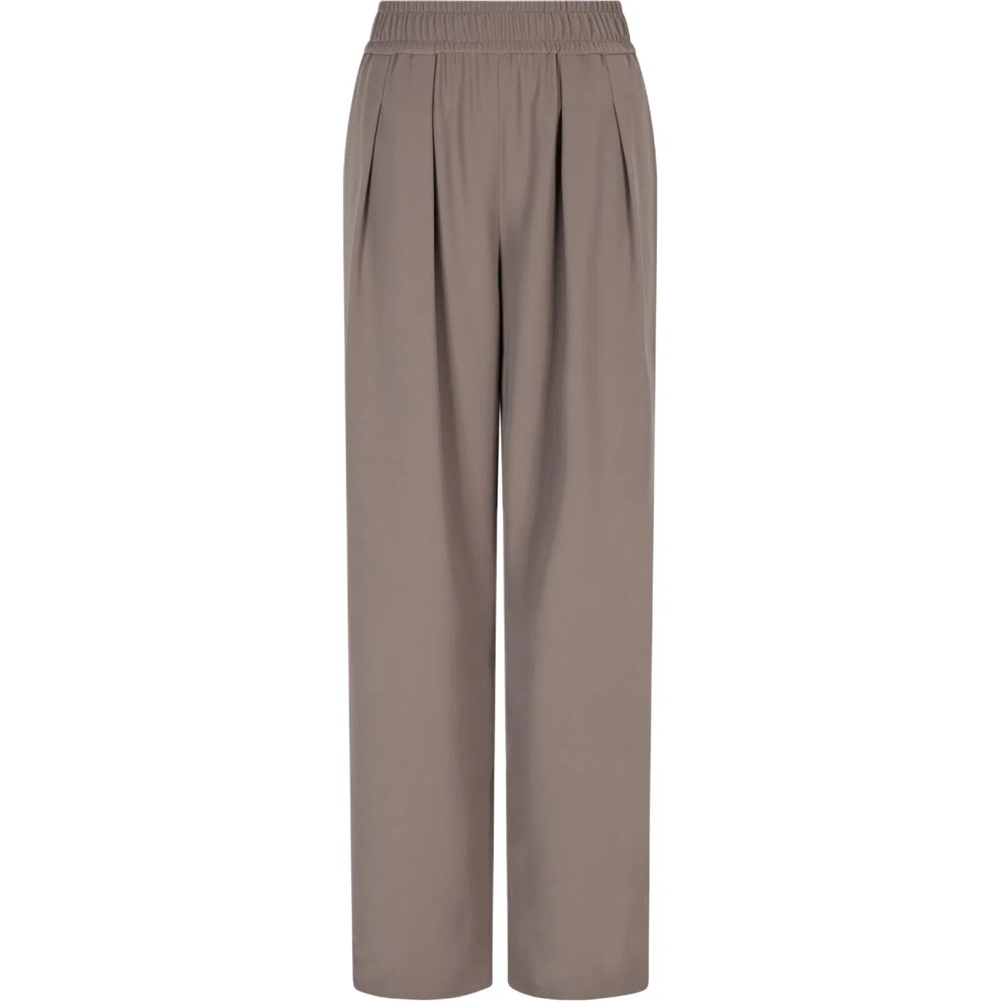 Женские брюки свободного кроя с высокой посадкой EMPORIO ARMANI, Brown