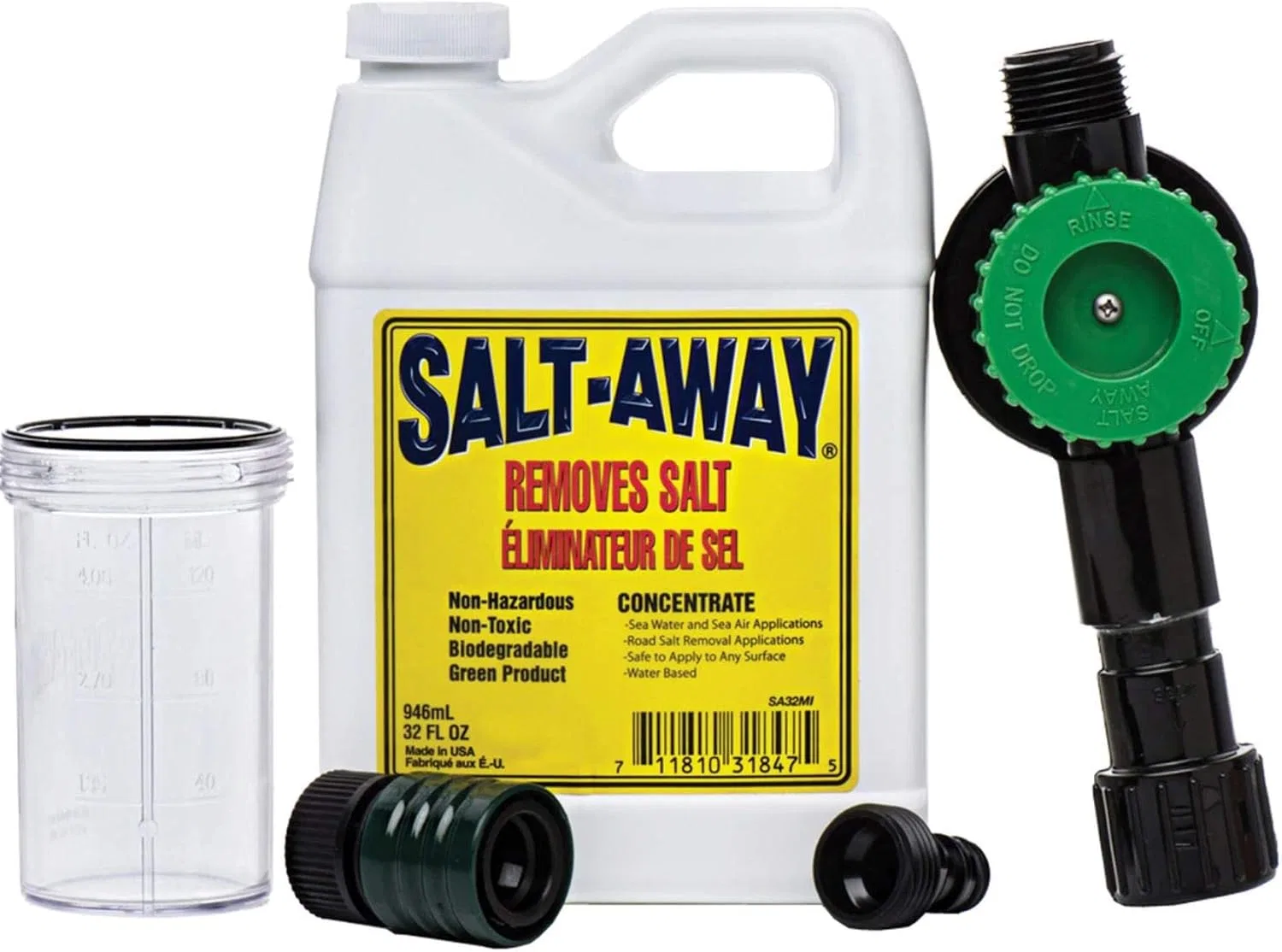 Соль для ванн Salt-Away & Mixer Combo, 32oz, Multi