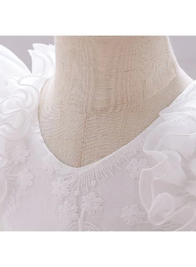 Платье с цветочным принтом Princess Best Gift Fashion, белый — фото 4
