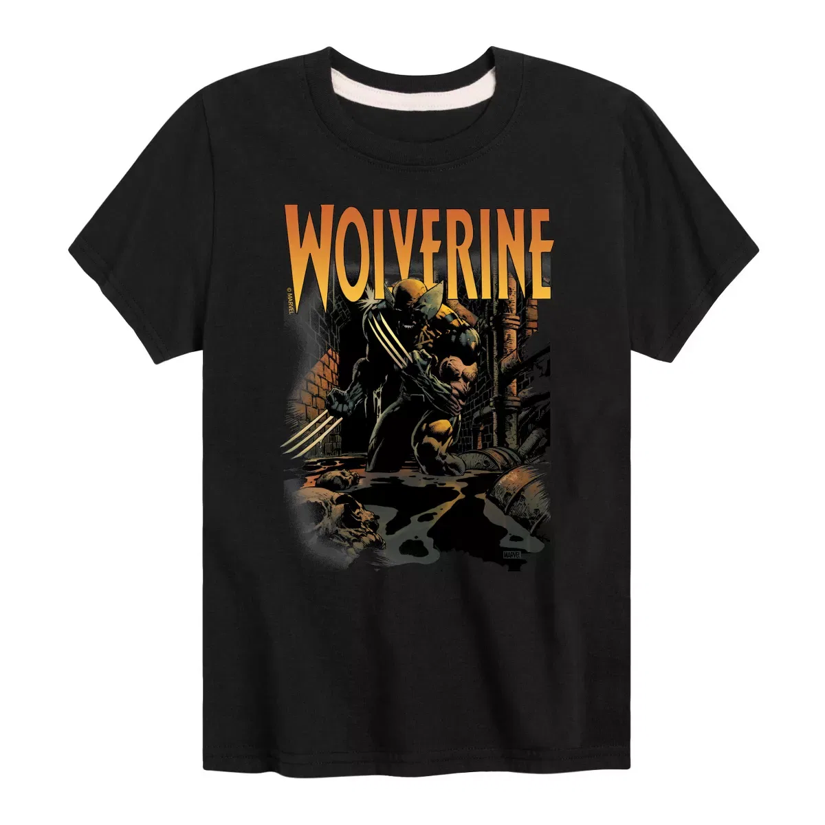 Детская футболка с принтом Marvel Wolverine Comic Book, Marvel, Black