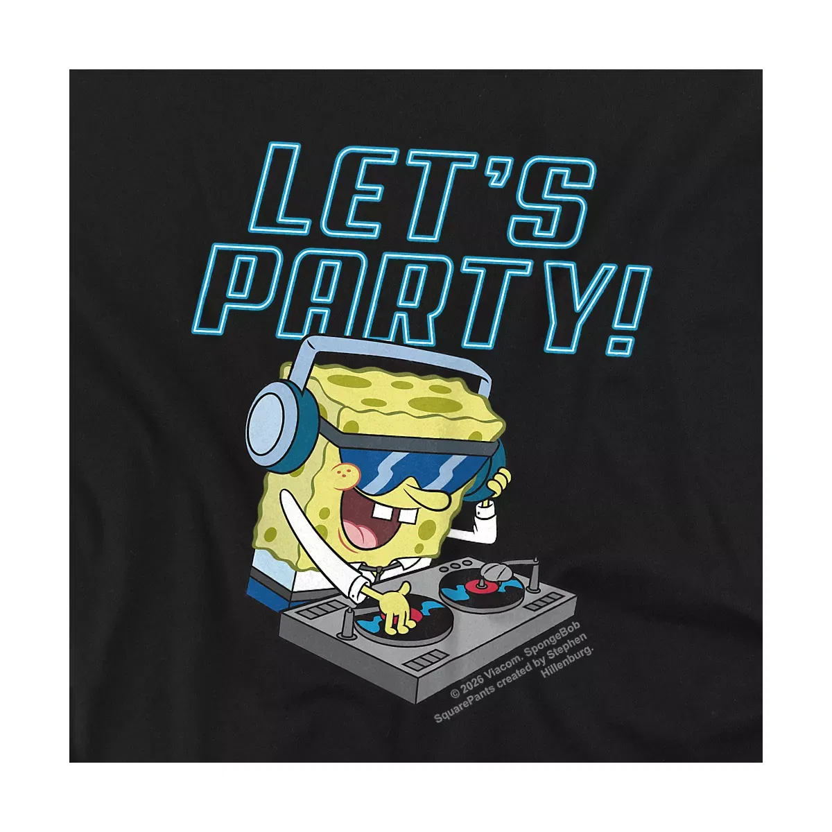 Детское боди с коротким рукавом Baby SpongeBob Let's Party DJ SpongeBob, Black — фото 2
