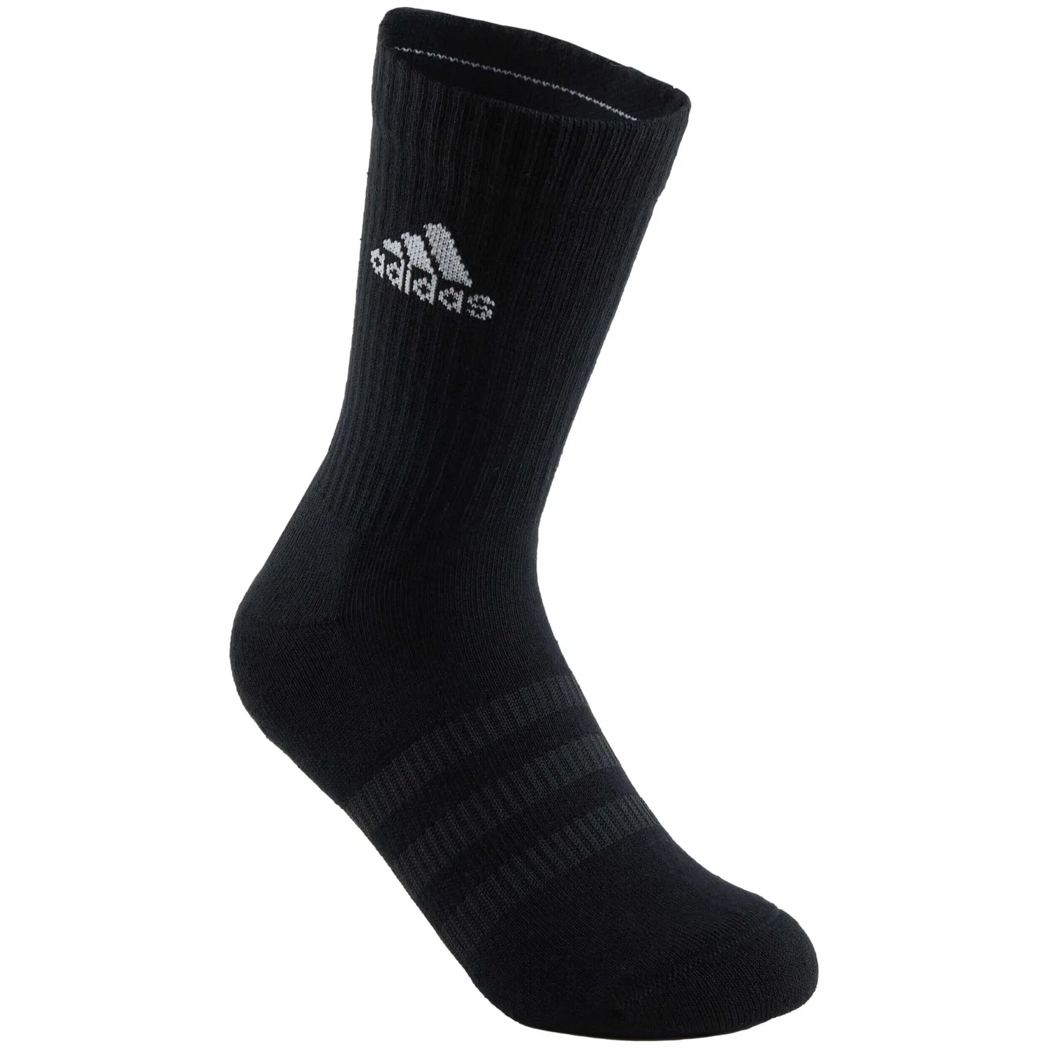 Мужские носки с амортизацией Cushioned Crew, 3 пары, Adidas, Цвет: Grau / Weiss / Schwarz — фото 4