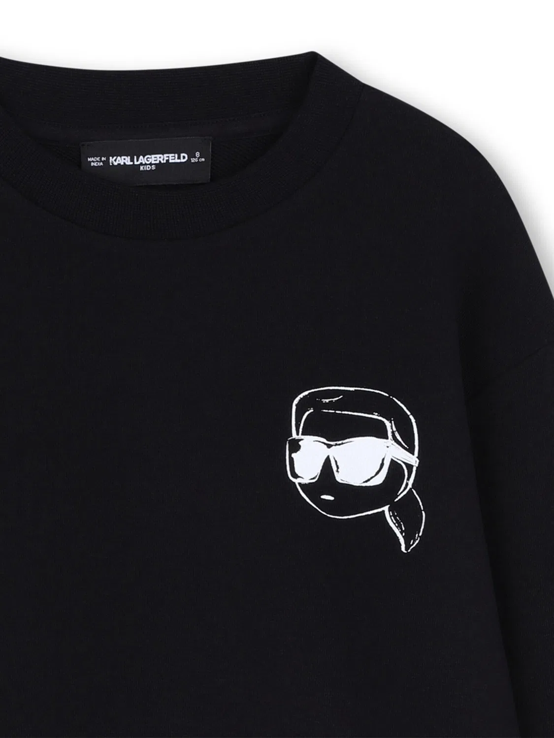 Толстовка стандартного кроя для мальчика Karl Lagerfeld Kids, черный — фото 3