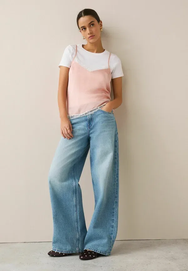 Джинсы деним Regular fit - wide leg jeans 2 pack - wide leg Next, mid blue, chocolate brown, синий/коричневый/шоколадный — фото 3