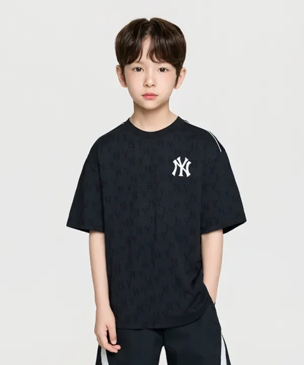 Футболка с монограммой, спортивная, Mlb Kids, черный