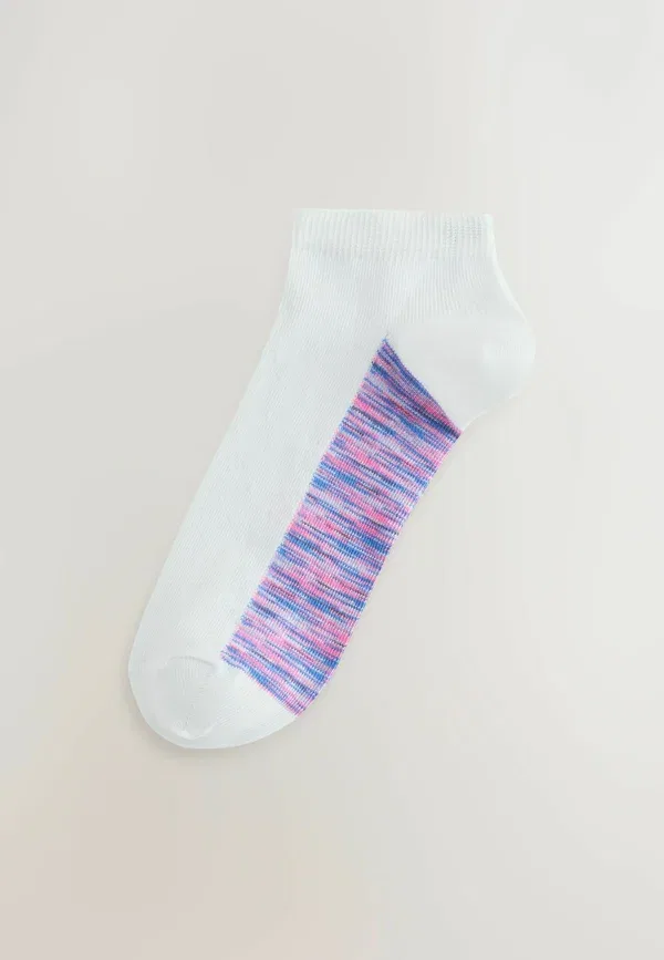 Носки 4 пары с принтом Footbed trainer socks Next white, Pink, белый/розовый — фото 3
