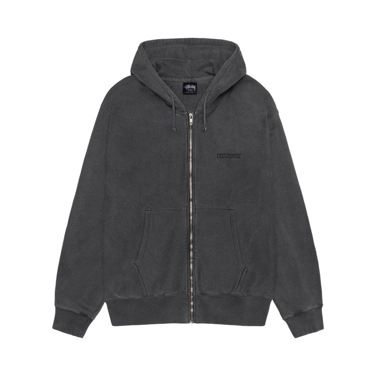 

Худи Stussy Jumbo Zip Hoodie Pigment Dyed, Black
