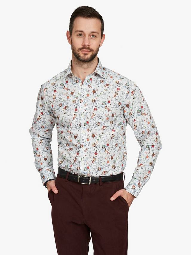 

Футболка из хлопка с принтом Boozy Animals Simon Carter, Grey/Multi