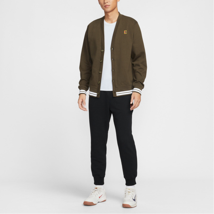 Nike Куртка Court Jackets мужская Army Green с V-образным вырезом Moderate Others — фото 3