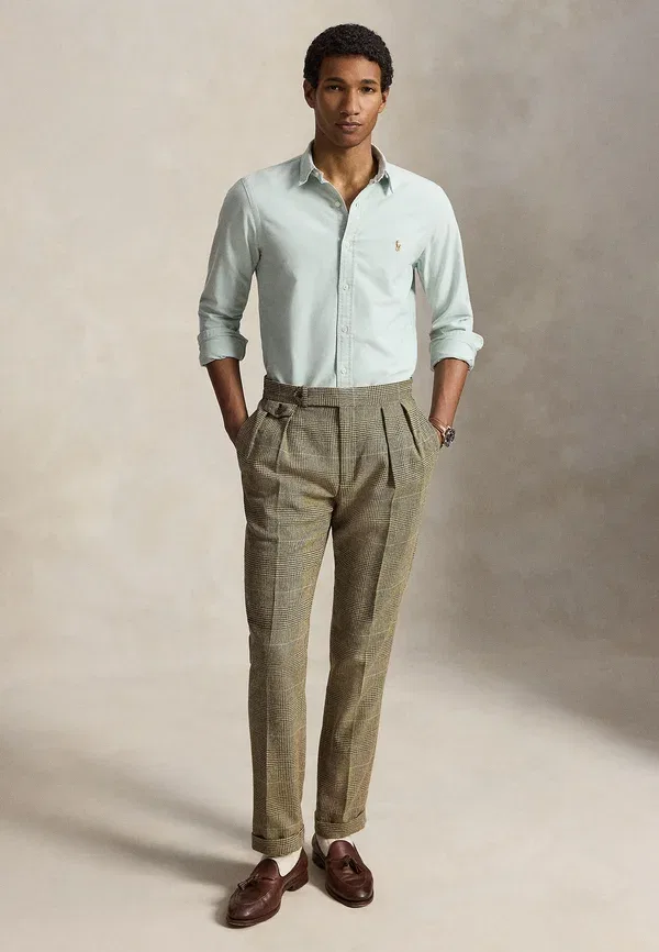 Рубашка оксфорд Slim Fit Polo Ralph Lauren, выцветшая мята — фото 2