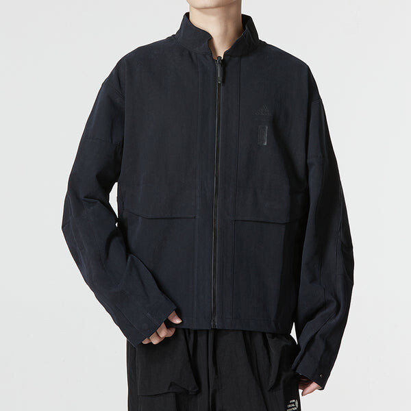 Куртка Men's adidas Wj 2.0 Wv Jkt Solid Color Athleisure Casual Sports Jacket Black, черный — фото 3