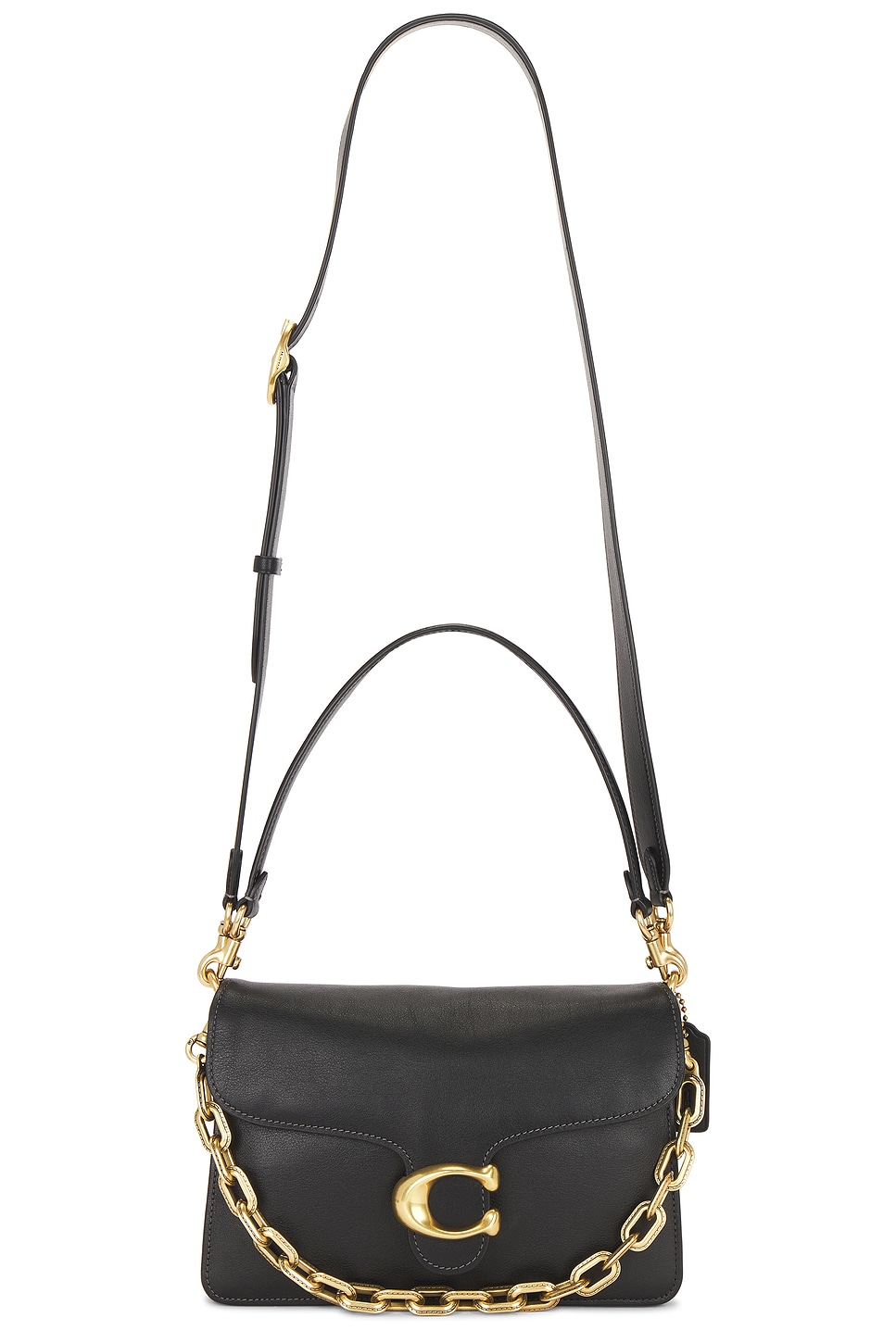 

Сумка-кроссбоди из гладкой кожи на цепочке Coach, black