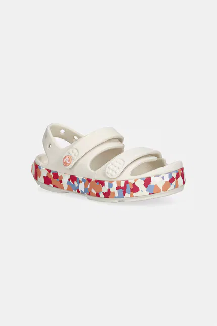 Сандалии детские с ремешком Crocband Cruiser Glow Confetti Band Sandal T Crocs, бежевый