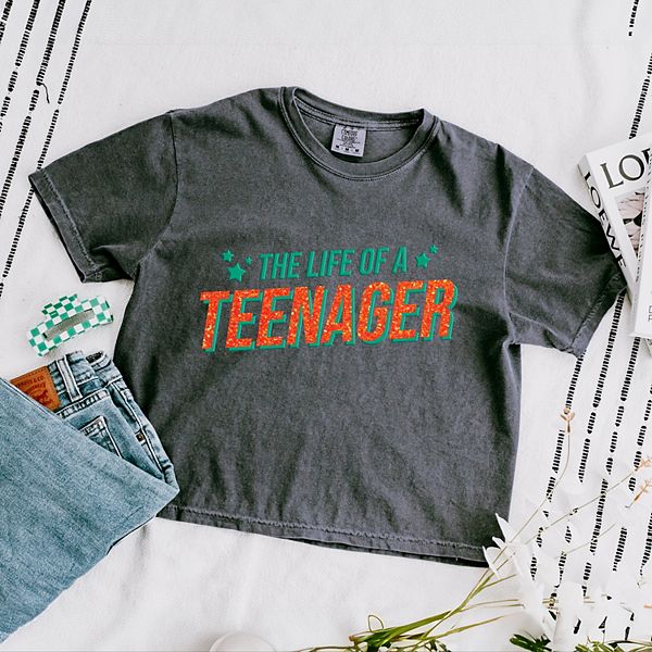 

Боксерский кроп-топ для женщин The life of a teenager puff/glitter Simply Sage Market, Chalky Mint