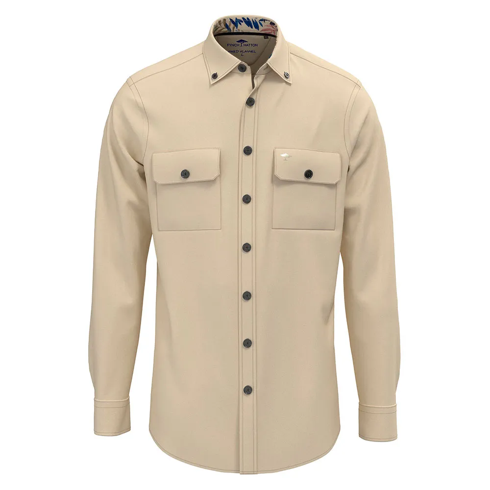 

Рубашка Fynch Hatton Inked Cotton Solid, бежевый