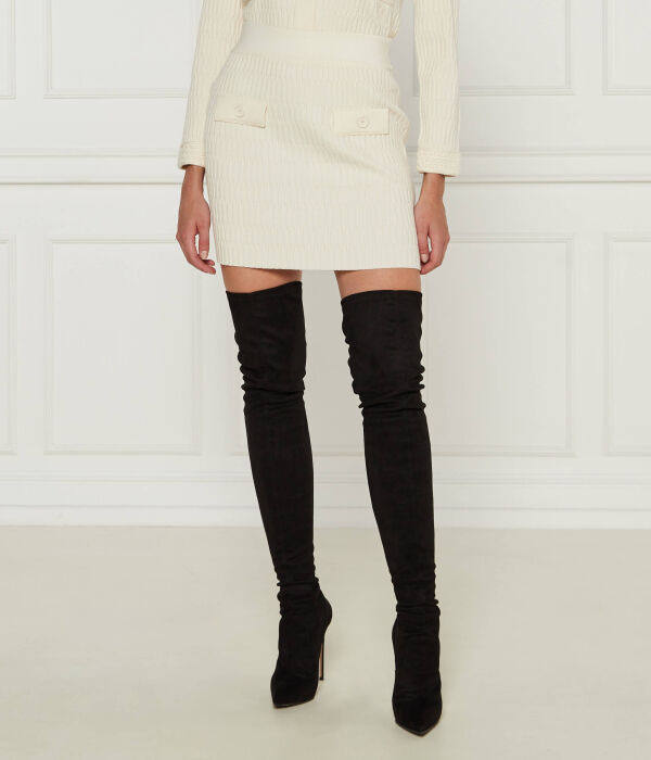 

Юбка Pinko мини с добавлением шерсти, экрю