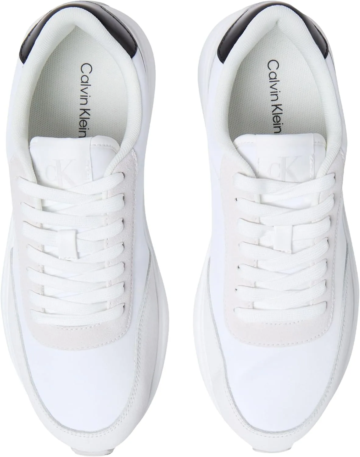 Мужские кроссовки Calvin Klein Athleisure Runner на шнуровке Ny-su Ym0ym01370 Low Top, белый/черный — фото 4