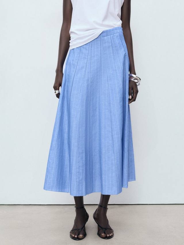 

Юбка миди в полоску Dam Mango, Medium Blue