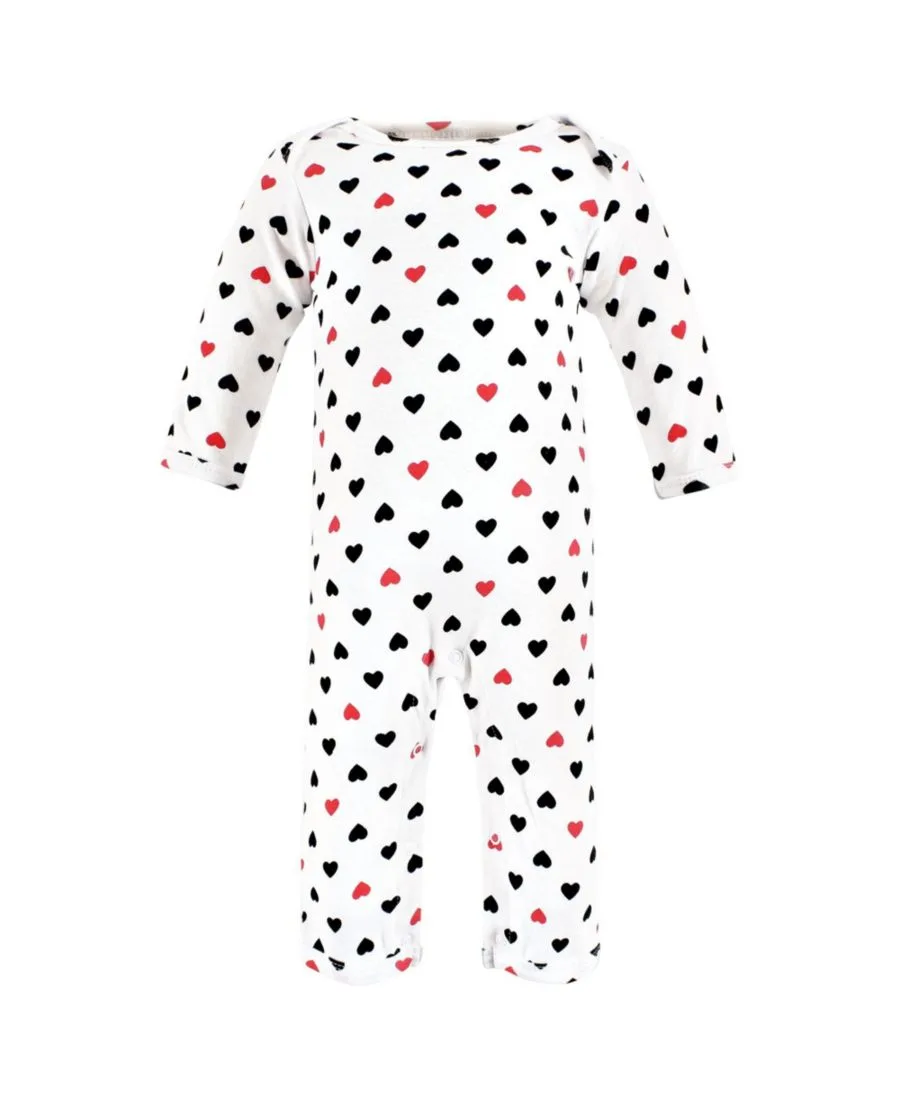Хлопковый комбинезон для малышей Hudson Baby, girl mommy красный черный — фото 3