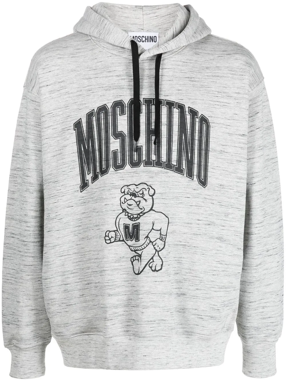 

Худи с кулиской и логотипом Moschino, серый