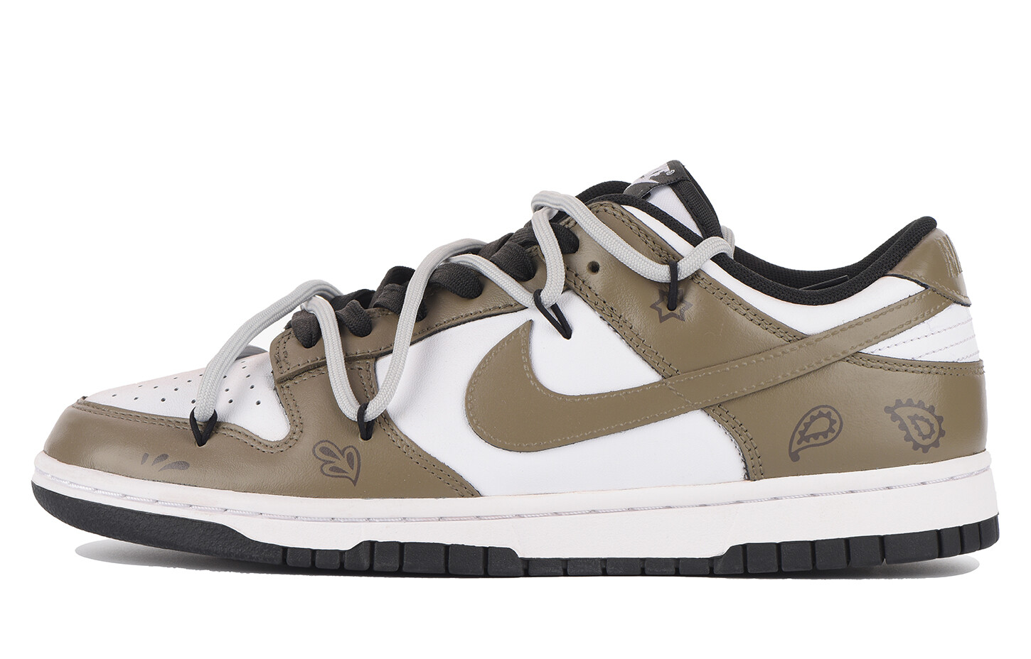 

Кроссовки Nike Dunk Skateboarding Shoes Men Low-top White, коричневый