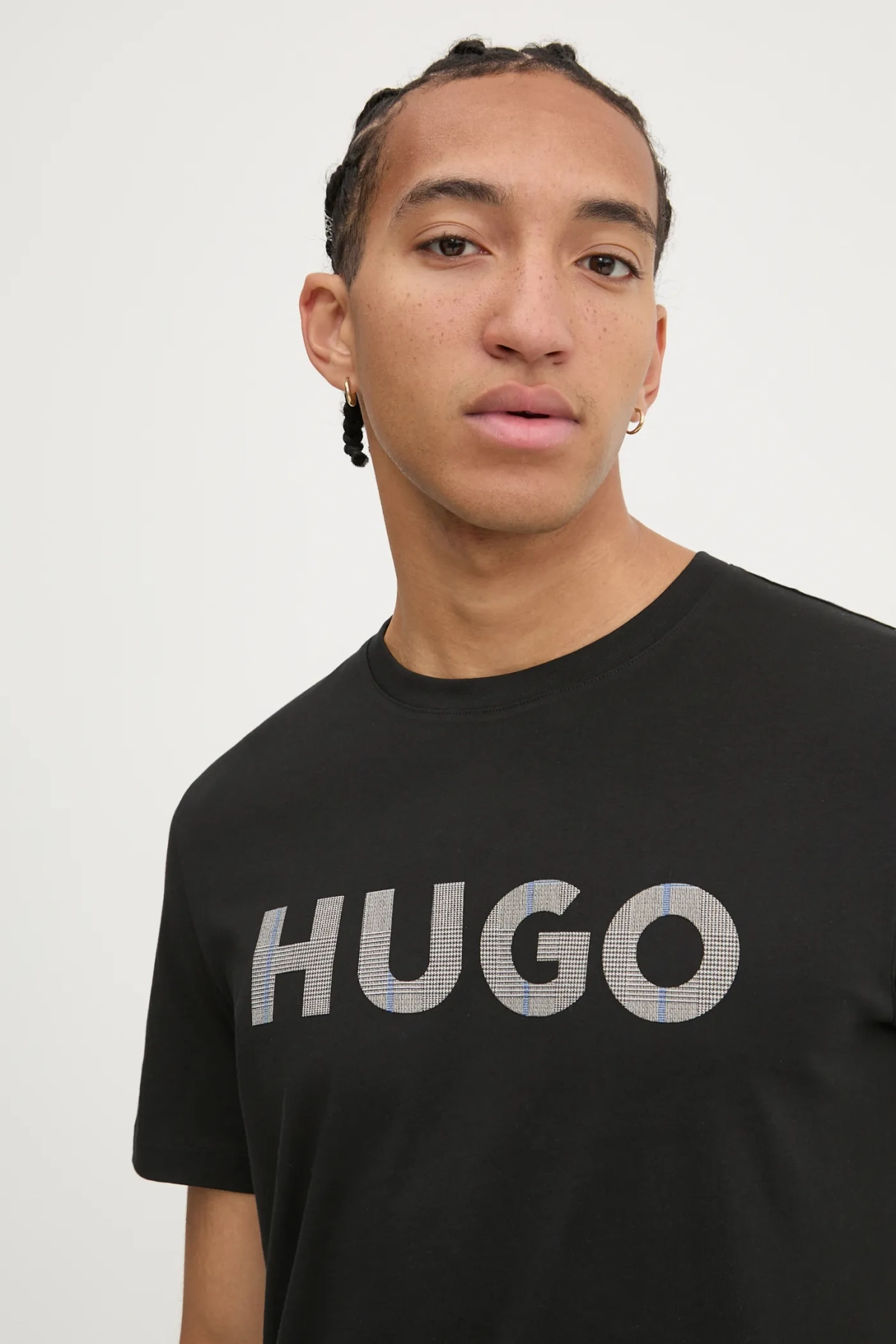 

Хлопковая футболка HUGO, черный