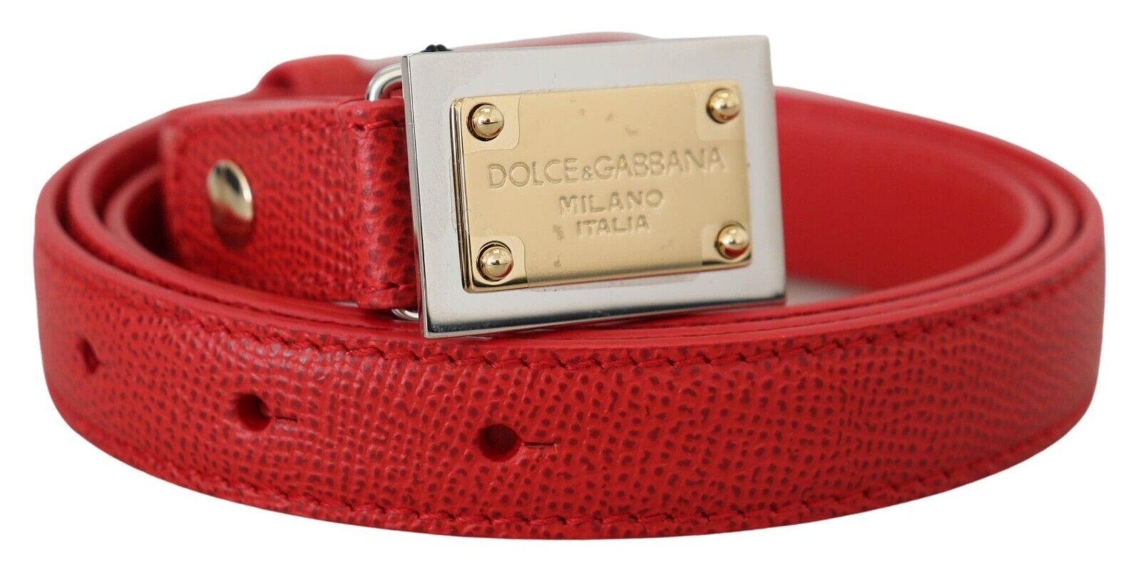 

Красный ремень из натуральной кожи Dolce & Gabbana