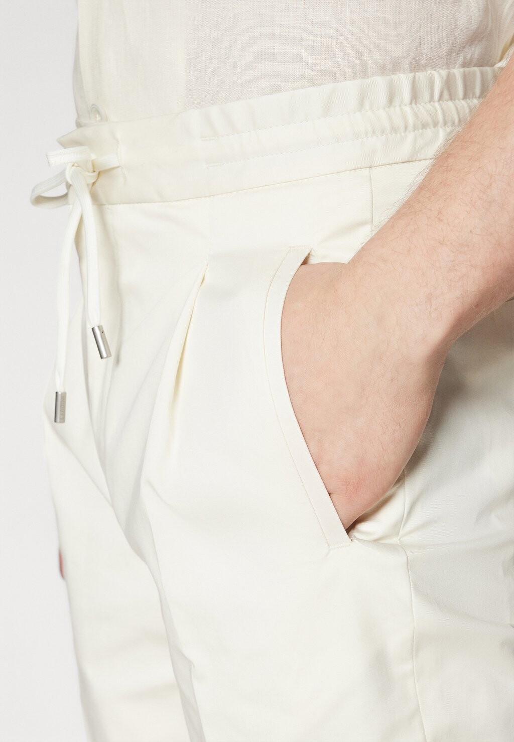 

Брюки из ткани Pantalone Uomo Drop LARDINI, кремовый