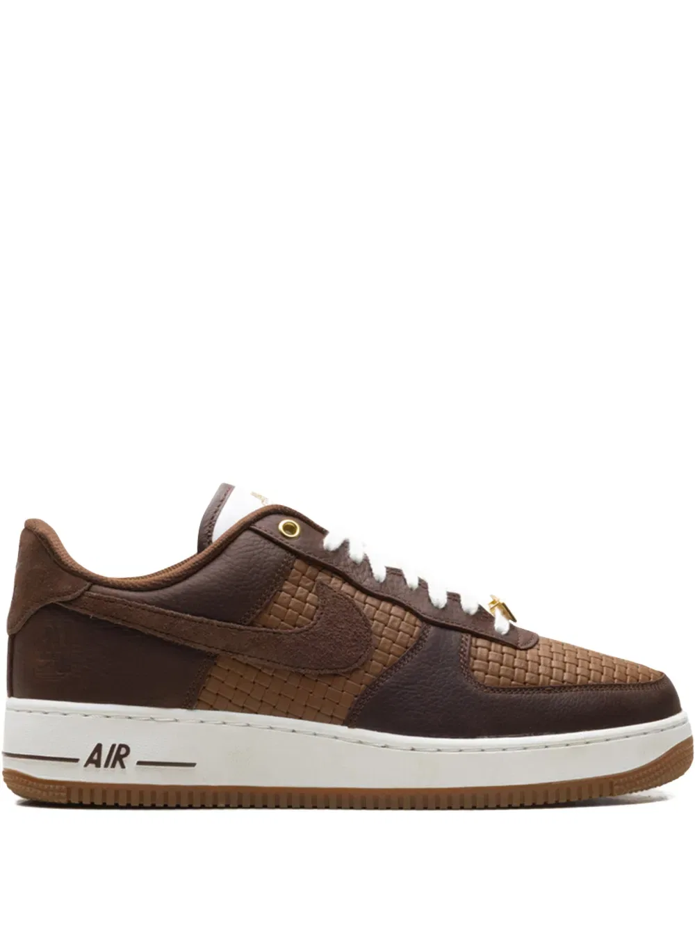 Низкие тканые кроссовки Air Force 1 Nike, коричневый