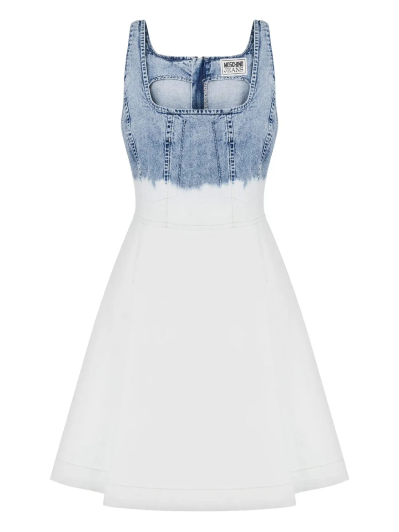 

Двухцветное платье MOSCHINO JEANS, белый
