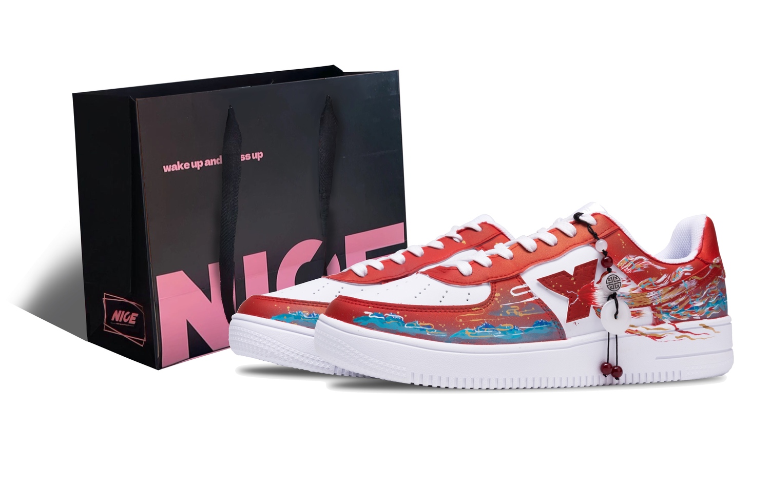 

Кроссовки для скейтбординга Air Force One Abrasion Resistant Breathable Low Top мужские vermilion XTEP, Vermilion[Shopping Bag]