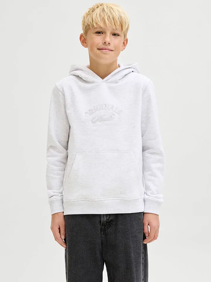 Капузенпуловер из переработанного полиэстера JACK & JONES Junior, белый — фото 3