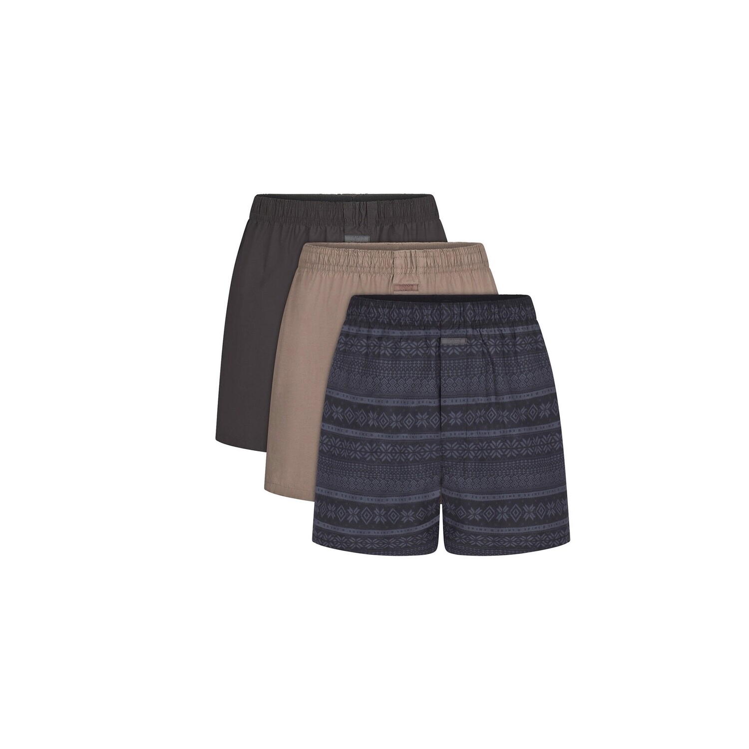 

Мужские боксеры, 3 комплект SKIMS, цвет onyx ash fair isle