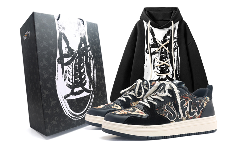 

Jifffly Кроссовки для скейтбординга Unisex Low top Black/White