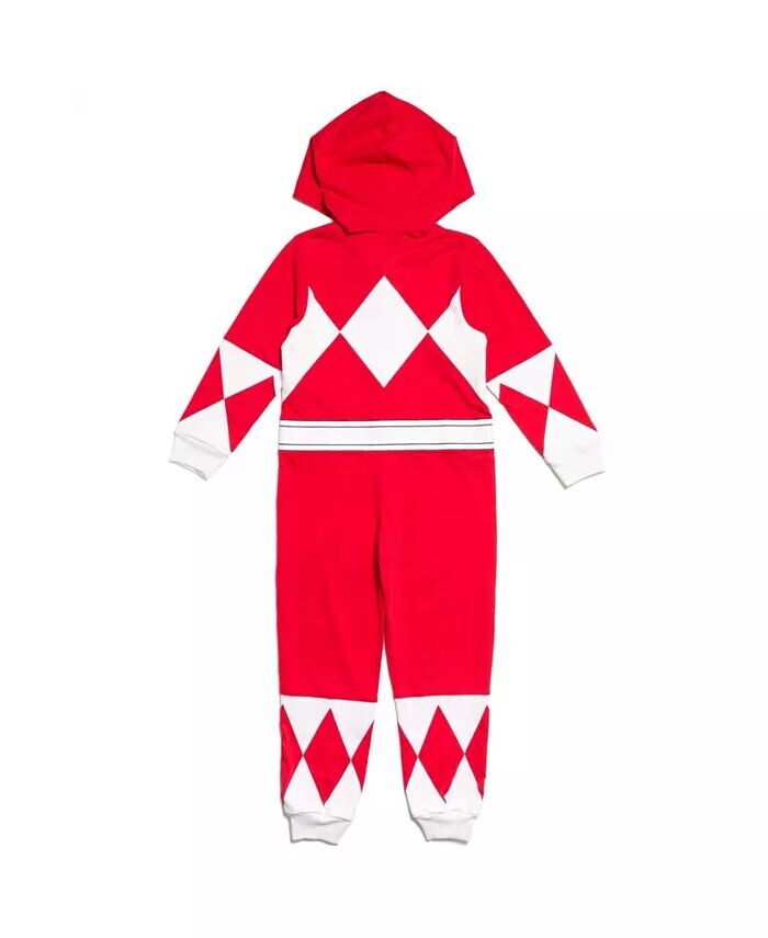 Комбинезон для косплея на молнии от малыша до большого ребенка Power Rangers, красный — фото 4